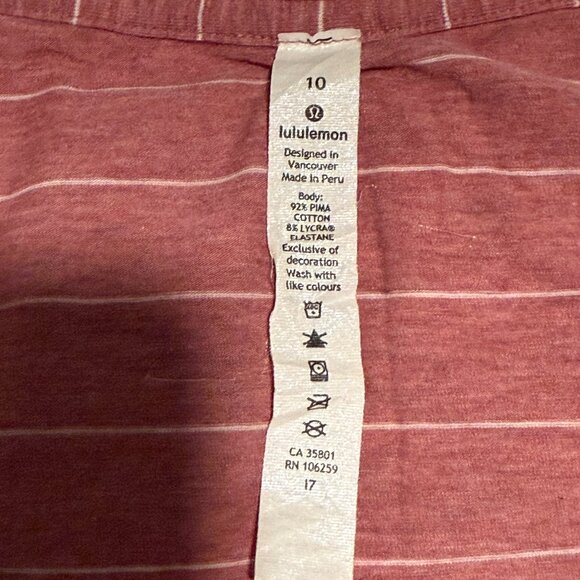 Lululemon V Neck Love Tee sz 10 pink - Picture 3 of 3